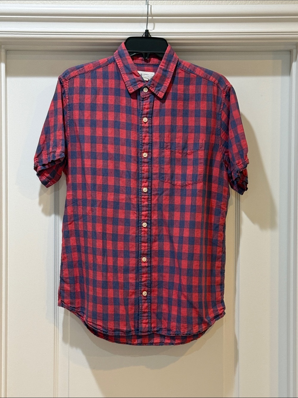 Men's GAP Standard Fit Linen Blend Short Sleeve Shirt - Picture 5 of 7
